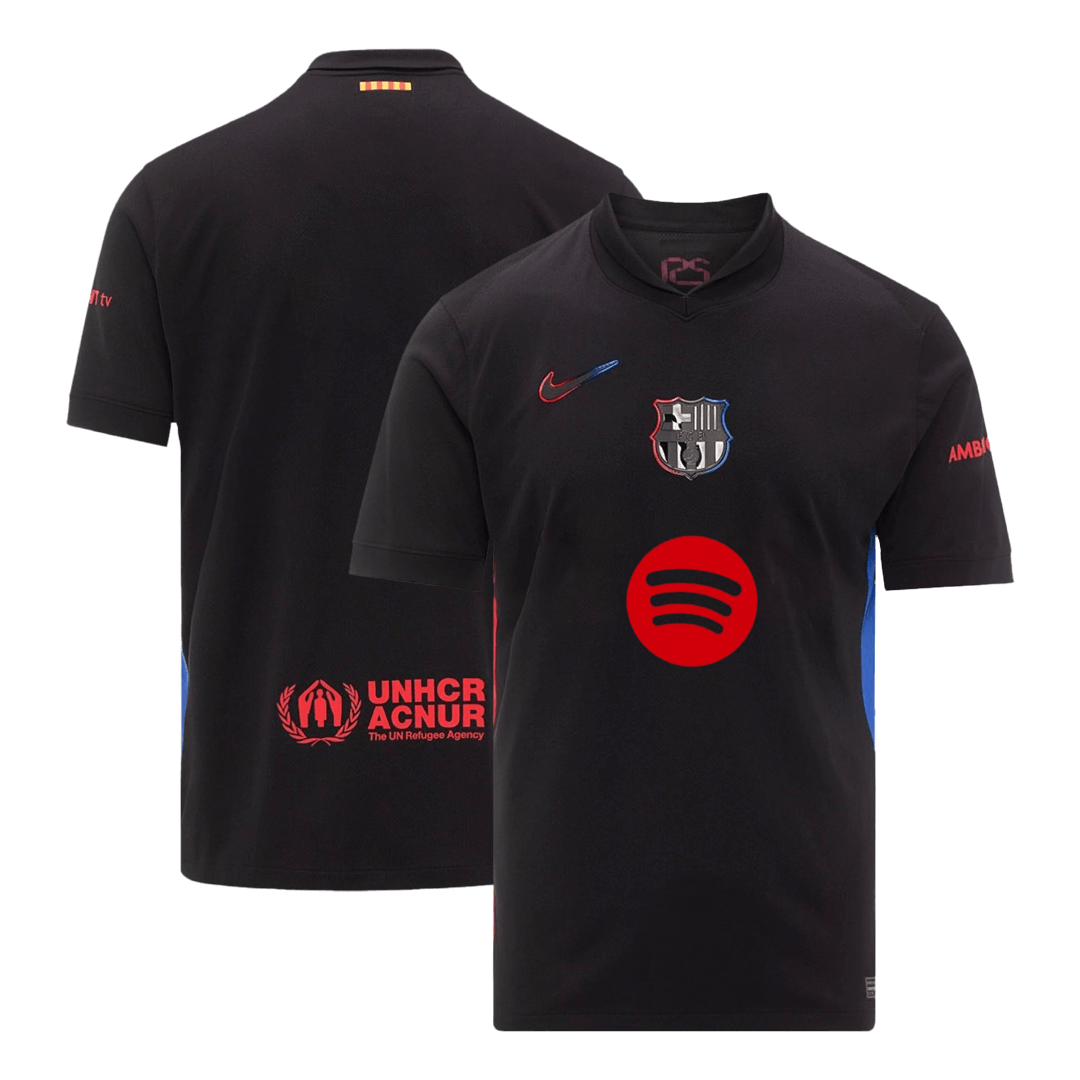Barcelona Away  Soccer Jersey 2024/25 - Spotify Logo Without Text Top Dresy Shop