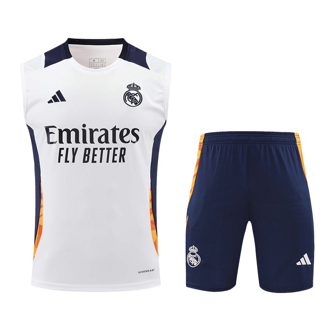 Real Madrid Pre-Match  Soccer Jersey Vest Kit(Jersey+Shorts) 2024/25 Top Dresy Shop
