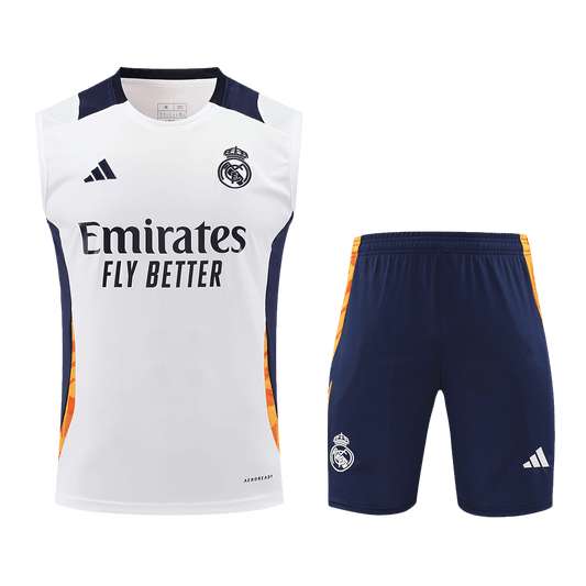 Real Madrid Pre-Match  Soccer Jersey Vest Kit(Jersey+Shorts) 2024/25 Top Dresy Shop