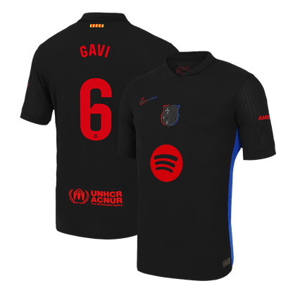 Player Version GAVI #6 Barcelona Away  Soccer Jersey 2024/25 - Spotify Logo Without Text Top Dresy Shop