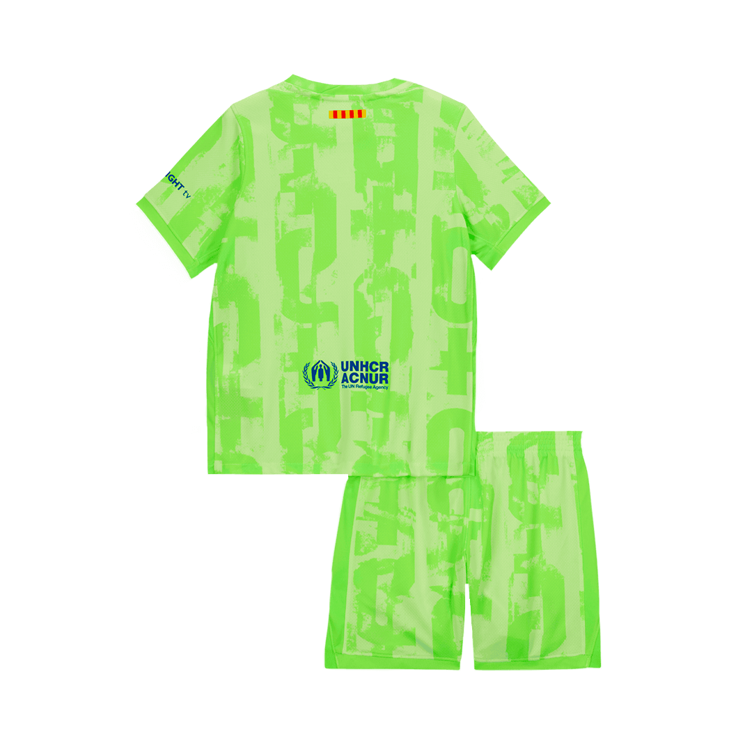 Kid's Barcelona Third Away  Soccer Jersey Kit(Jersey+Shorts) 2024/25 - UCL (Spotify Logo Without Text) Top Dresy Shop