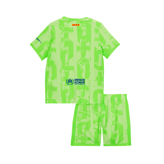 Kid's Barcelona Third Away  Soccer Jersey Kit(Jersey+Shorts) 2024/25 - UCL (Spotify Logo Without Text) Top Dresy Shop