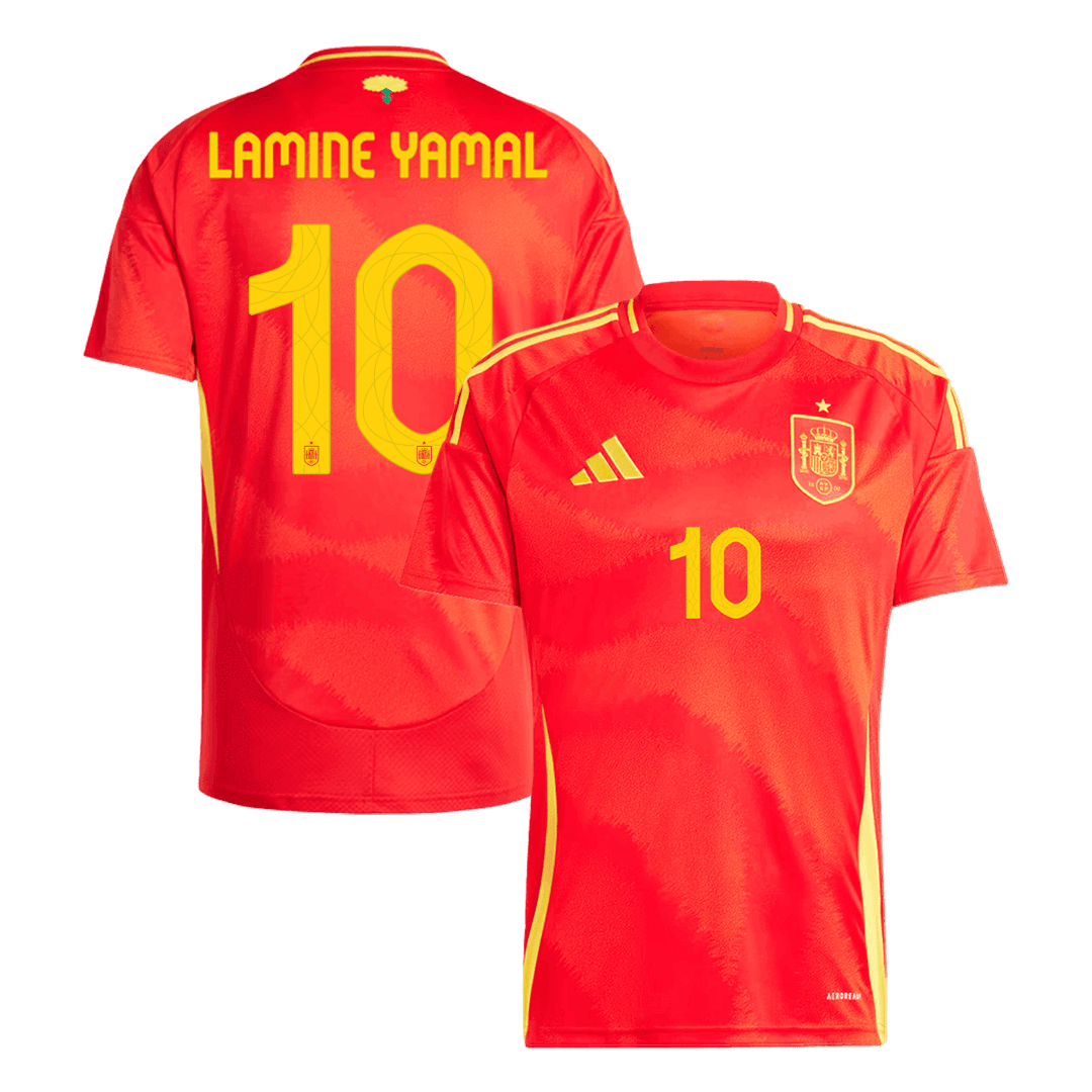 LAMINE YAMAL #10 Spain Home  Soccer Jersey Euro 2024 Top Dresy Shop