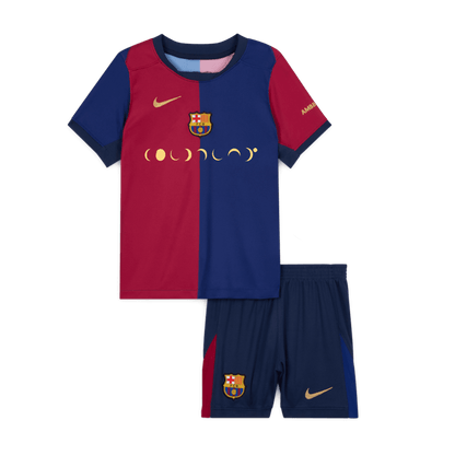 Kid's Barcelona Home  Soccer Jersey Kit(Jersey+Shorts) 2024/25 - COLDPLAY Top Dresy Shop