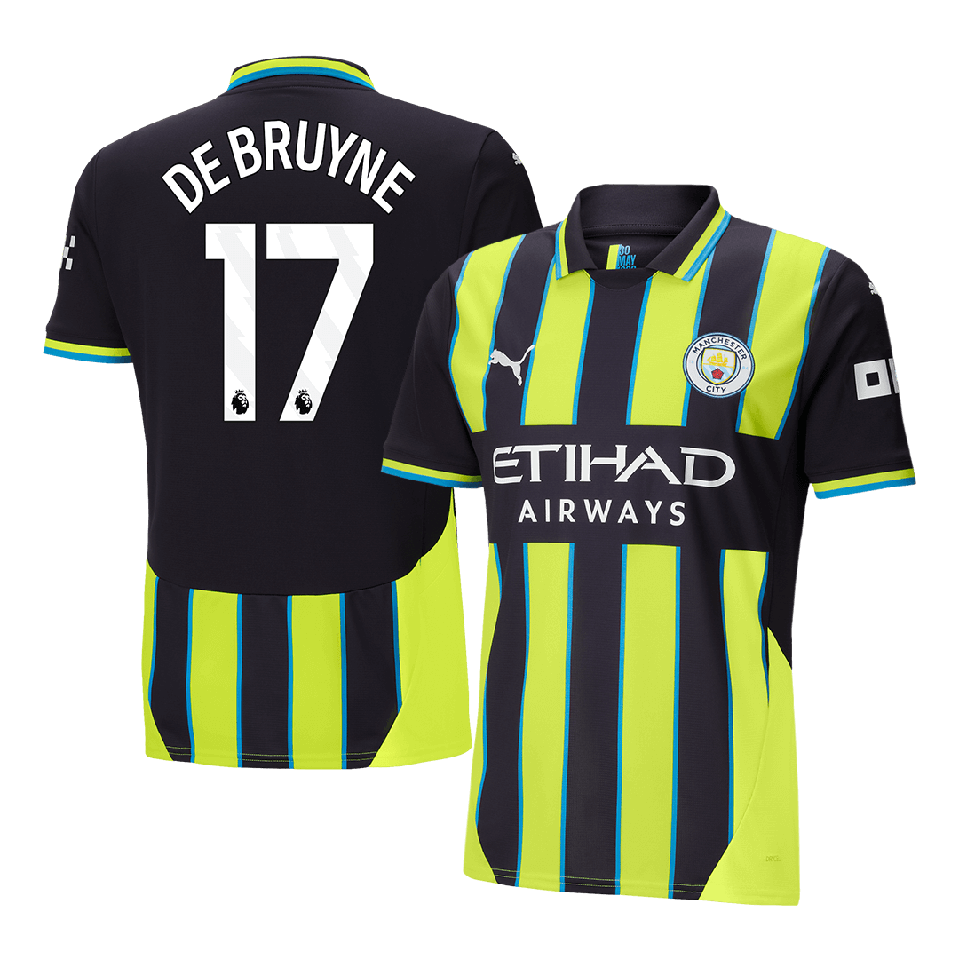 DE BRUYNE #17 Manchester City Away  Soccer Jersey 2024/25 Top Dresy Shop