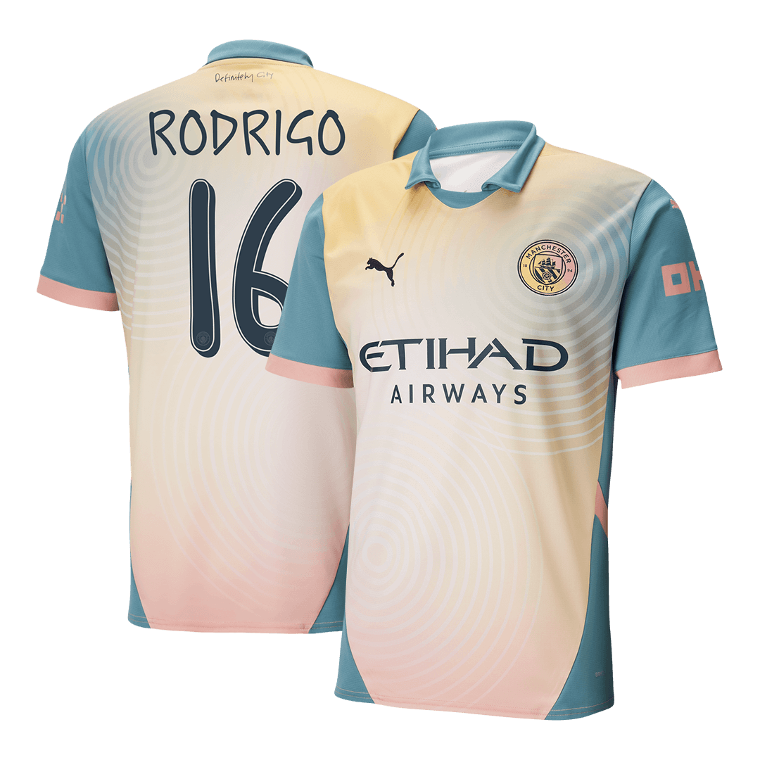 RODRIGO #16 Manchester City Fourth Away  Soccer Jersey 2024/25 - Definitely City (UCL) Top Dresy Shop