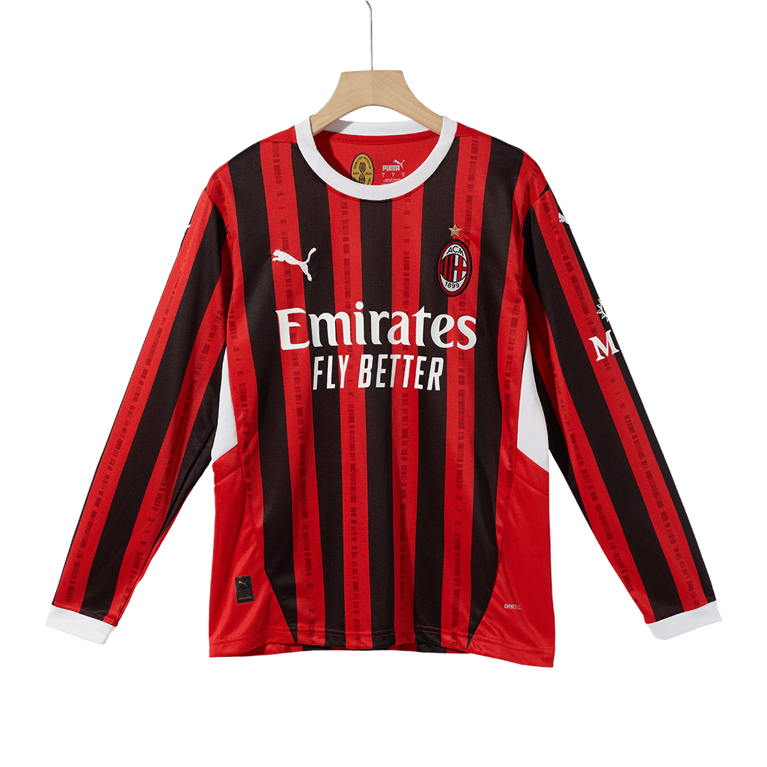AC Milan Home Long Sleeve  Soccer Jersey 2024/25 Top Dresy Shop
