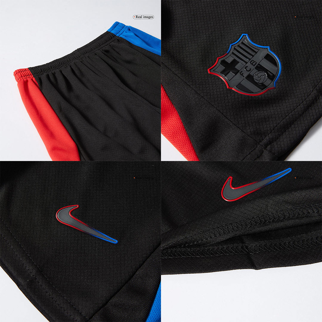 Kid's Barcelona Away  Soccer Jersey Kit(Jersey+Shorts) 2024/25 - Spotify Logo Without Text Top Dresy Shop