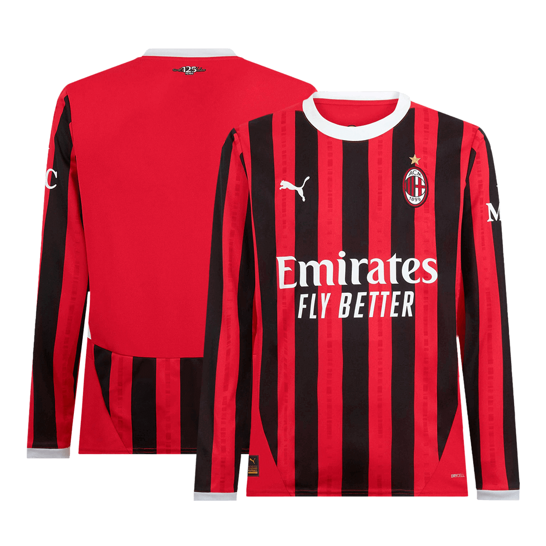 AC Milan Home Long Sleeve  Soccer Jersey 2024/25 Top Dresy Shop