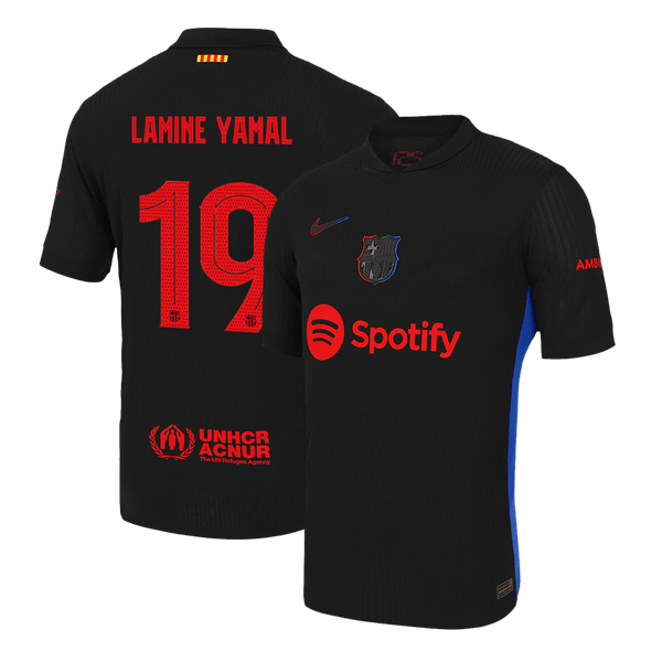 Player Version LAMINE YAMAL #19 Barcelona Away  Soccer Jersey 2024/25- UCL Top Soccer Jerseys Store