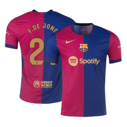Player Version F.DE JONG #21 Barcelona Home  Soccer Jersey 2024/25 Top Dresy Shop