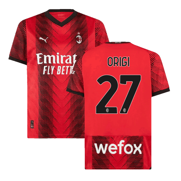 ORIGI #27 AC Milan Home  Soccer Jersey 2023/24 Top Soccer Jerseys Store