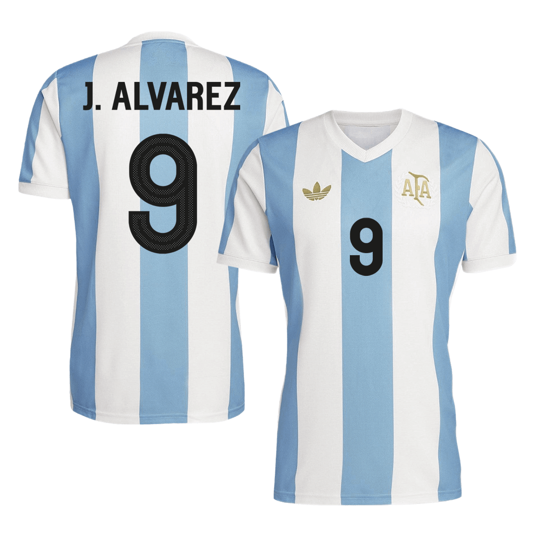 J.ALVAREZ #9 Argentina  Soccer Jersey 2024- 50th Anniversary Top Dresy Shop