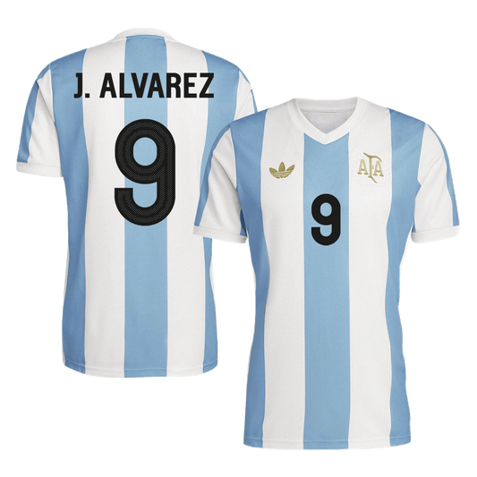 J.ALVAREZ #9 Argentina  Soccer Jersey 2024- 50th Anniversary Top Dresy Shop