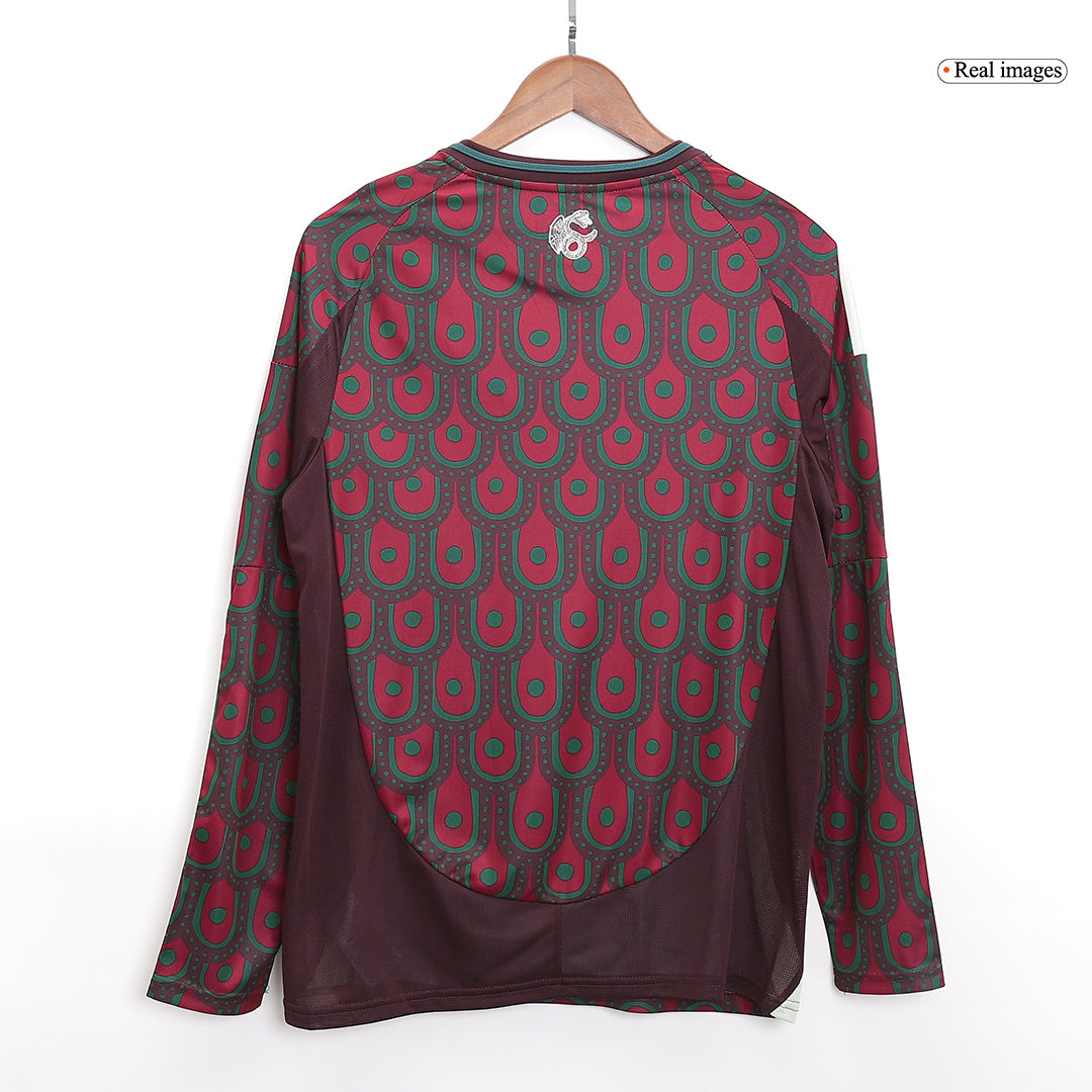 Men's Mexico Home Long Sleeve Soccer Jersey Copa América 2024 Top Dresy Shop