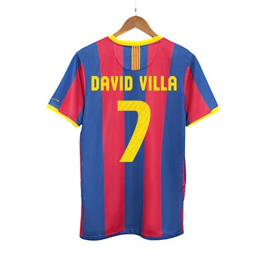 Retro DAVID VILLA #7 2010/11 Barcelona Home  Soccer Jersey Top Dresy Shop