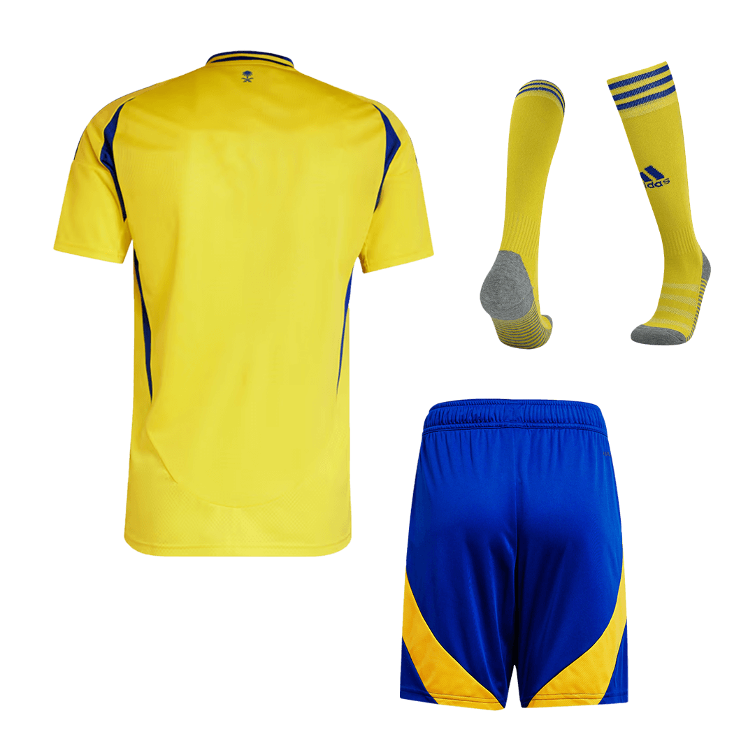 Al Nassr Home  Soccer Jersey Kit(Jersey+Shorts+Socks) 2024/25 Top Dresy Shop