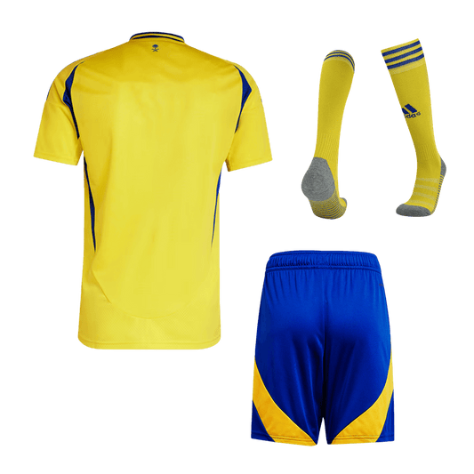 Al Nassr Home  Soccer Jersey Kit(Jersey+Shorts+Socks) 2024/25 Top Dresy Shop