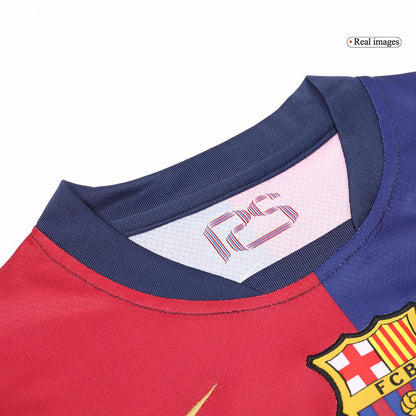 Kid's Barcelona Home  Soccer Jersey Kit(Jersey+Shorts+Socks) 2024/25 Top Dresy Shop