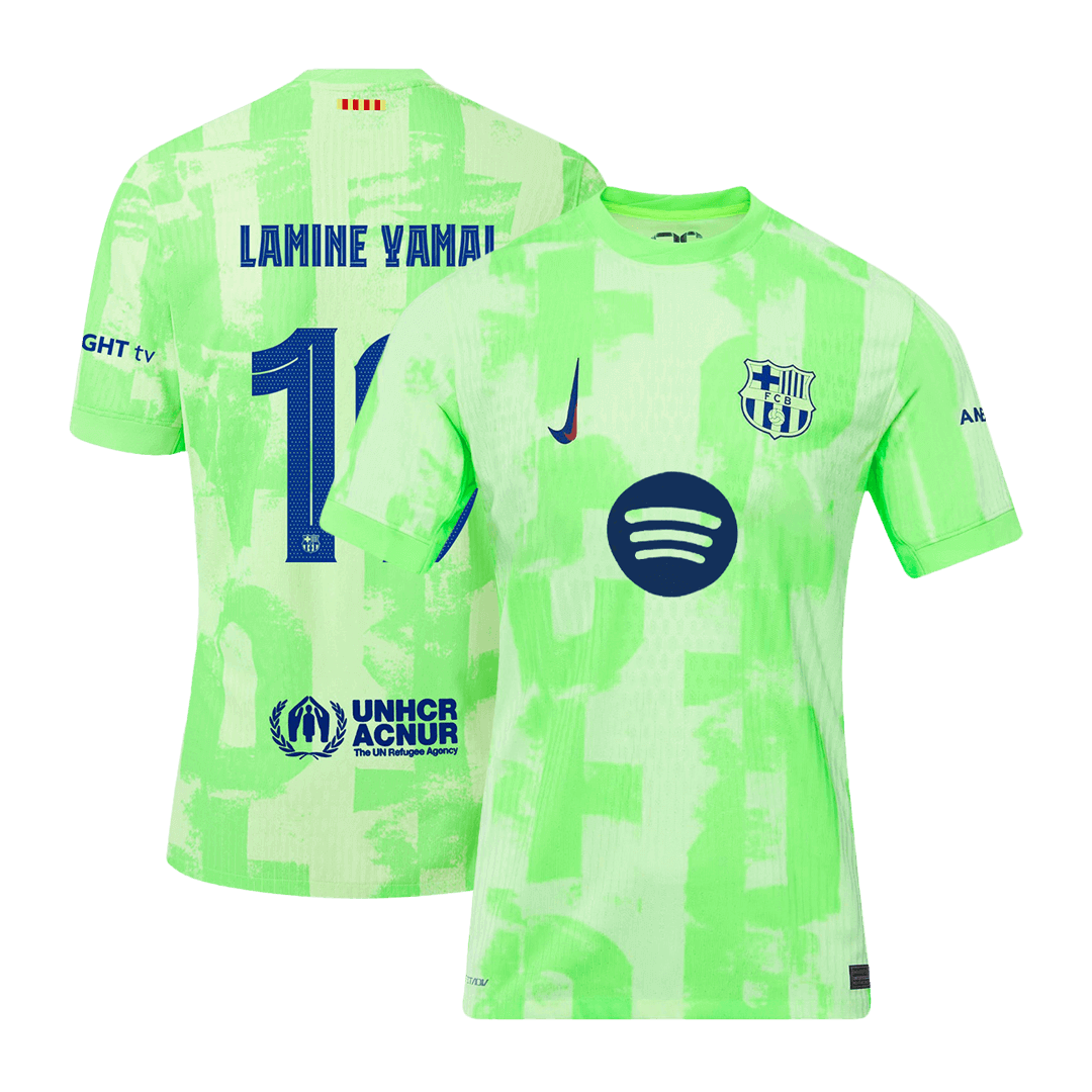 Player Version LAMINE YAMAL #19 Barcelona Third Away  Soccer Jersey 2024/25- UCL?Spotify Logo Without Text? Top Dresy Shop