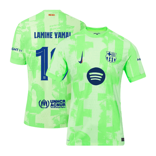 Player Version LAMINE YAMAL #19 Barcelona Third Away  Soccer Jersey 2024/25- UCL?Spotify Logo Without Text? Top Dresy Shop