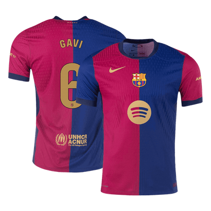 Player Version GAVI #6 Barcelona Home  Soccer Jersey 2024/25 - Spotify Logo Without Text Top Dresy Shop