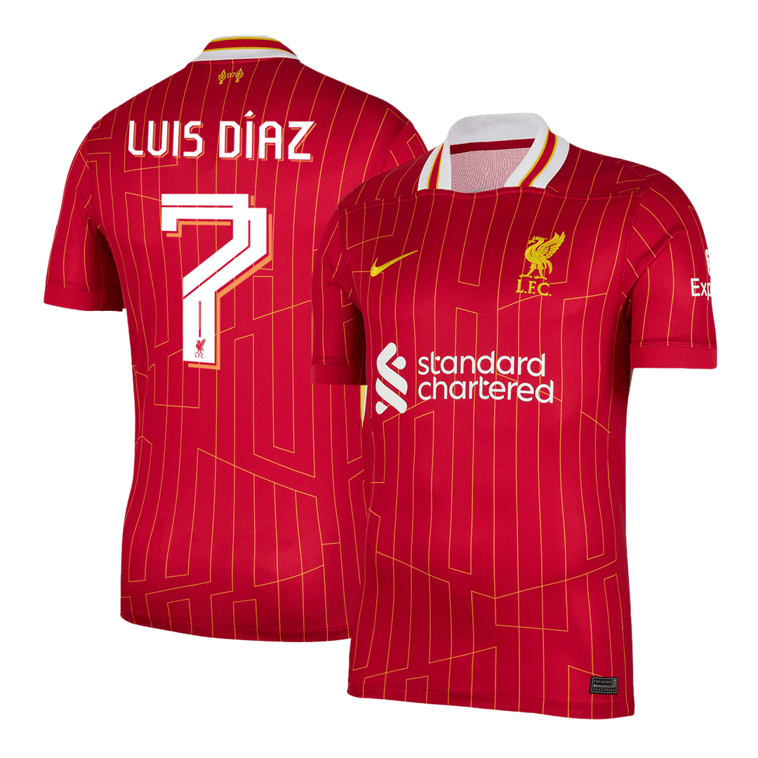 Luis Díaz #7 Liverpool Home  Soccer Jersey 2024/25 - UCL Top Dresy Shop