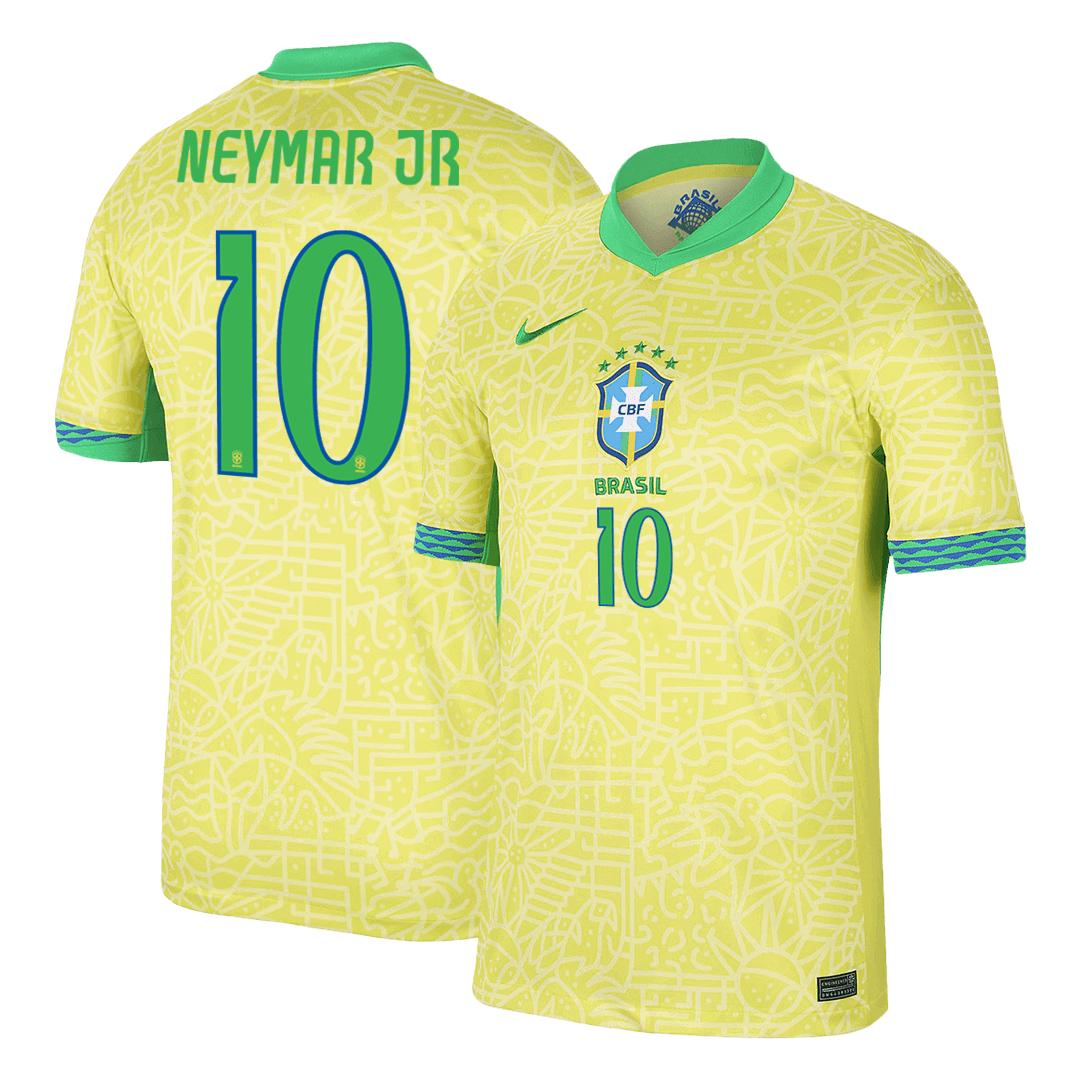 NEYMAR JR #10 Brazil Home  Soccer Jersey 2024 Top Dresy Shop