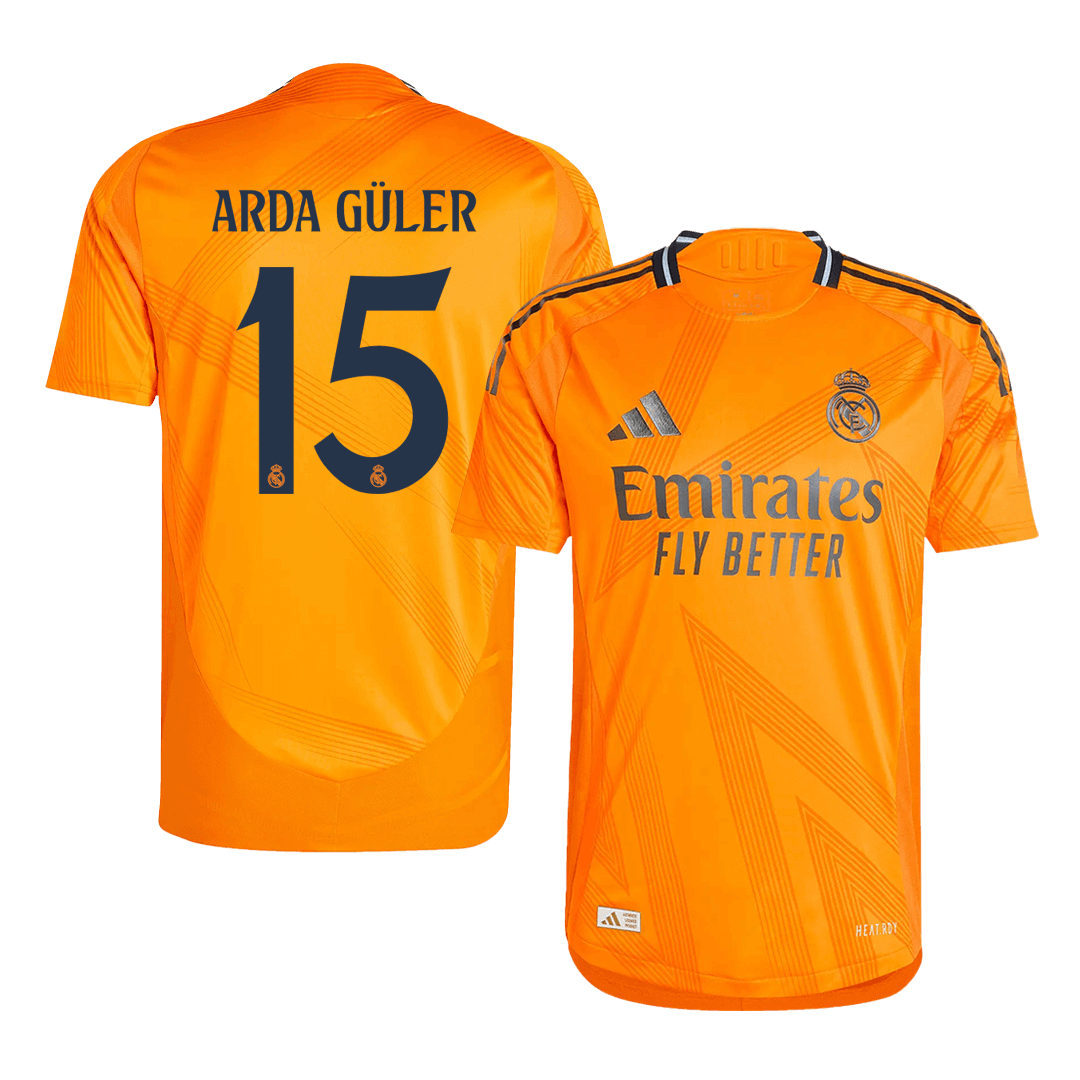 Player Version Arda Güler #15 Real Madrid Away  Soccer Jersey 2024/25 Top Soccer Jerseys Store