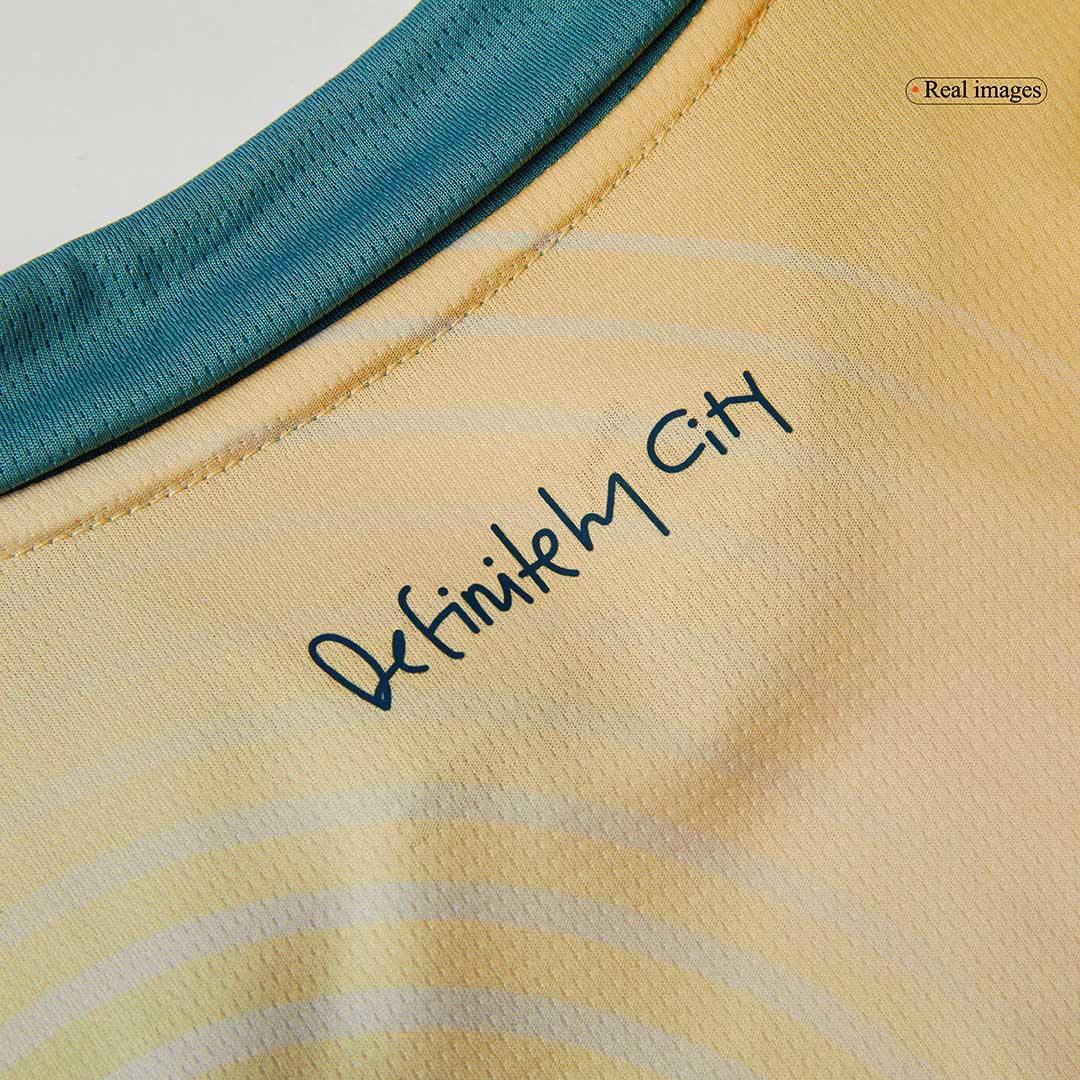 Kid's Manchester City Fourth Away  Soccer Jersey Kit(Jersey+Shorts) 2024/25- Definitely City (UCL) Top Dresy Shop