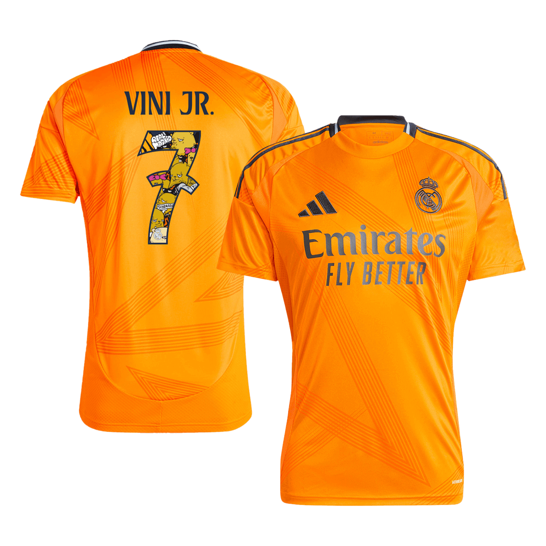 VINI JR. #7 Real Madrid Away  Soccer Jersey 2024/25 - Bear Champ Font Top Dresy Shop