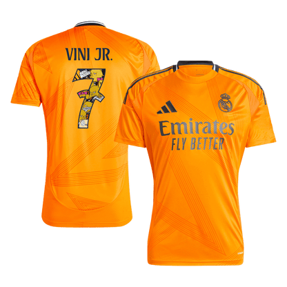 VINI JR. #7 Real Madrid Away  Soccer Jersey 2024/25 - Bear Champ Font Top Dresy Shop