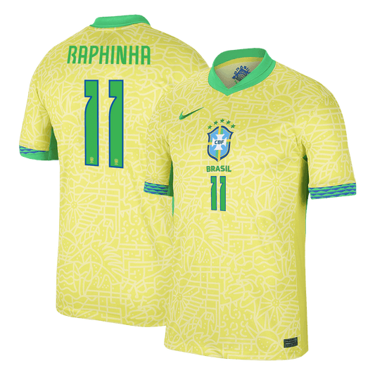 RAPHINHA #11 Brazil Home  Soccer Jersey Copa America 2024 Top Dresy Shop