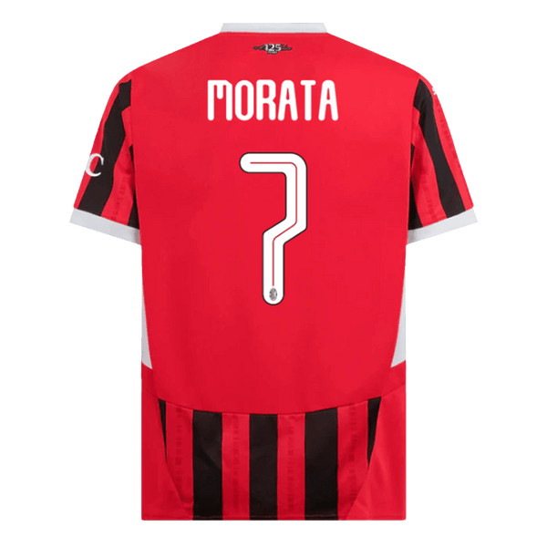 MORATA #7 AC Milan Home  Soccer Jersey 2024/25 - UCL Top Soccer Jerseys Store