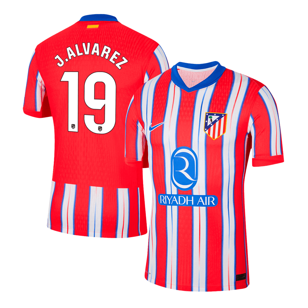 Player Version J.ALVAREZ #19 Atletico Madrid Home  Soccer Jersey 2024/25 Top Dresy Shop