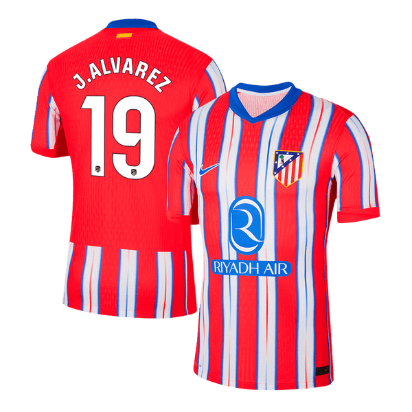 Player Version J.ALVAREZ #19 Atletico Madrid Home  Soccer Jersey 2024/25 Top Soccer Jerseys Store