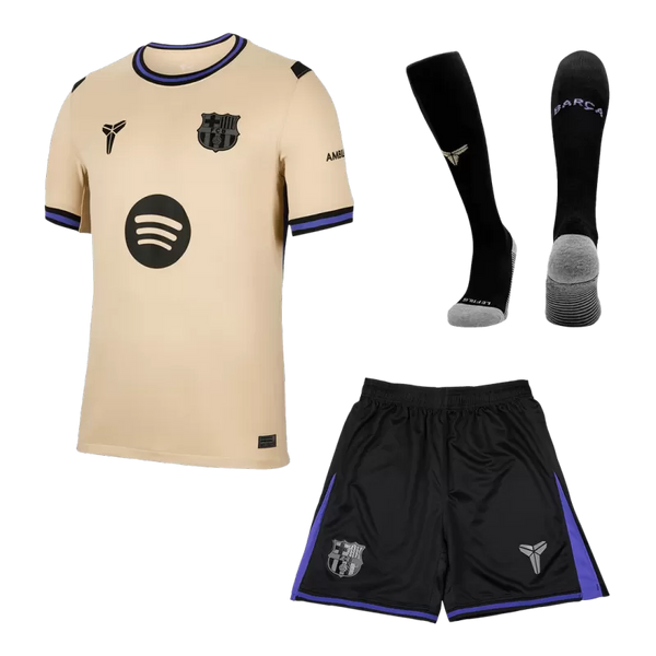 Barcelona Away Soccer Jersey Kit(Jersey+Shorts+Socks) 2025/26