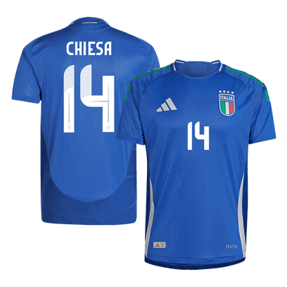 Player Version CHIESA #14 Italy Home  Soccer Jersey Euro 2024 Top Dresy Shop
