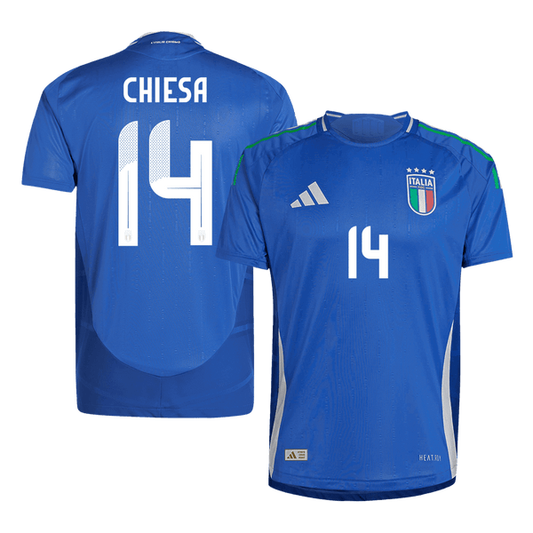 Player Version CHIESA #14 Italy Home  Soccer Jersey Euro 2024 Top Soccer Jerseys Store