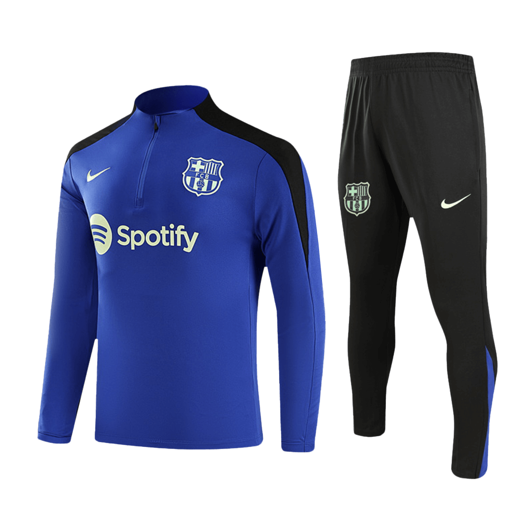Kid's Barcelona Zipper Sweatshirt Kit(Top+Pants) 2024/25 Top Dresy Shop