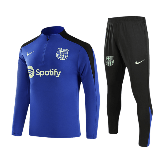 Kid's Barcelona Zipper Sweatshirt Kit(Top+Pants) 2024/25 Top Dresy Shop