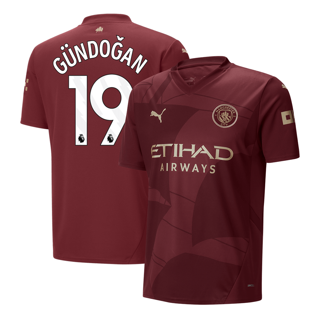 G?NDO?AN #19 Manchester City Third Away  Soccer Jersey 2024/25 Top Dresy Shop