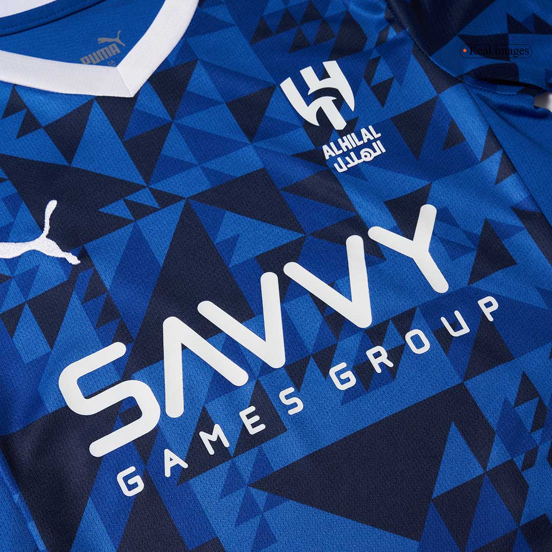 Kid's Al Hilal SFC Home  Soccer Jersey Kit(Jersey+Shorts) 2024/25 Top Soccer Jerseys Store