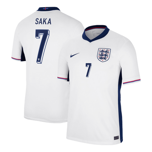 SAKA #7 England Home  Soccer Jersey Euro 2024 Top Dresy Shop