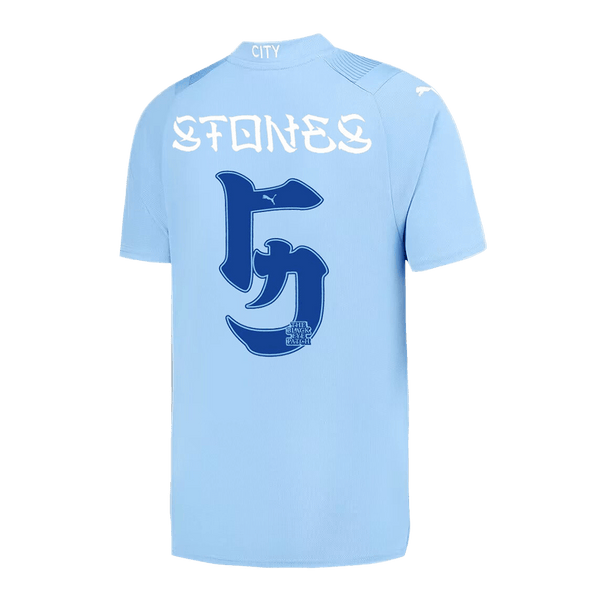 STONES #5 Manchester City Japanese Tour Printing Home  Soccer Jersey 2023/24 Top Soccer Jerseys Store