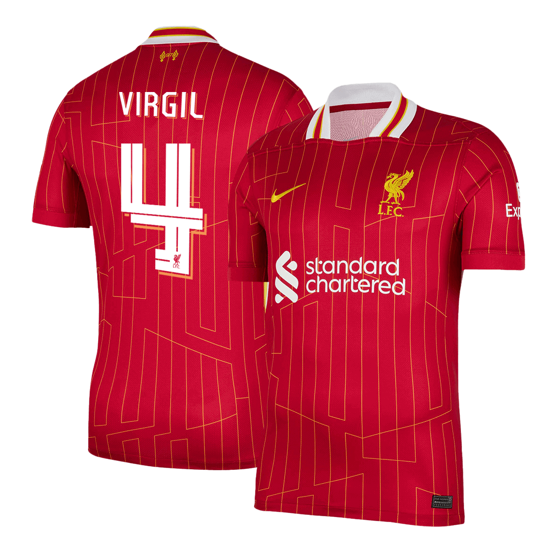 VIRGIL #4 Liverpool Home  Soccer Jersey 2024/25 - UCL Top Dresy Shop