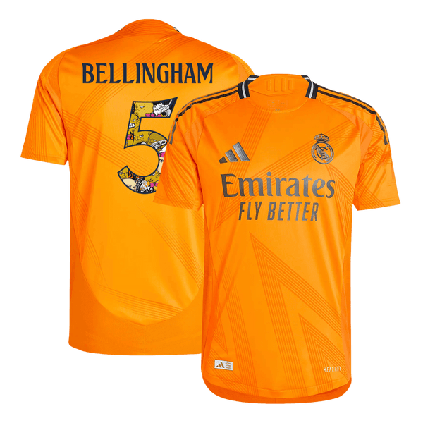 Player Version BELLINGHAM #5 Real Madrid Away  Soccer Jersey 2024/25 - Bear Champ Font Top Soccer Jerseys Store
