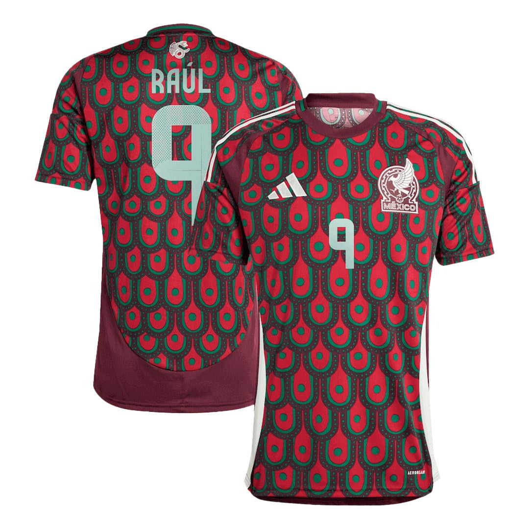 Men's Mexico RAUL #9 Home Soccer Jersey Copa América 2024 Top Soccer Jerseys Store