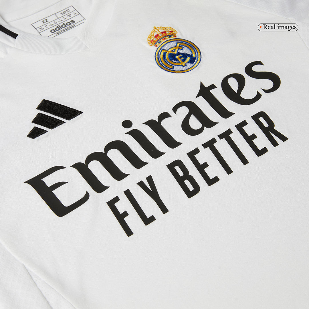 Kid's Real Madrid Home Soccer Jersey Kit(Jersey+Shorts) 2024/25 Top Dresy Shop