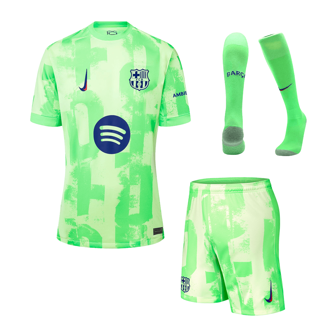 Barcelona Third Away  Soccer Jersey Kit(Jersey+Shorts+Socks) 2024/25- (Spotify Logo Without Text) Top Dresy Shop